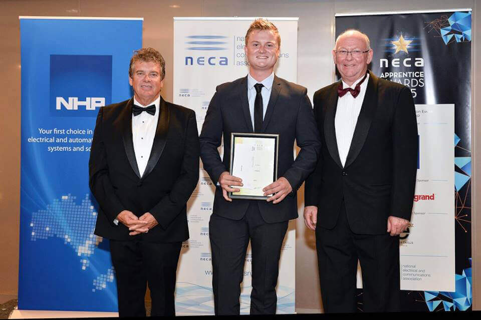 Congratulations Jimi George! Winner of the Communications Award at the NECA National Apprentice Awards!